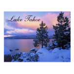 SolnedgångLake Tahoe Nevada vykort