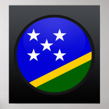 Solomon Island cirklar den kvalitets- flagga Affisch