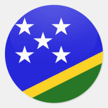 Solomon Island cirklar den kvalitets- flagga Rund Klistermärke