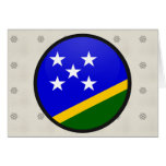 Solomon Island cirklar den kvalitets- flagga Hälsnings Kort