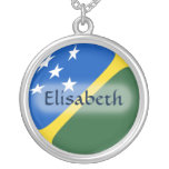 Solomon Island flagga + Känt halsband