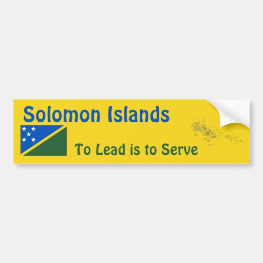 Solomon Island flagga + Kartabildekal