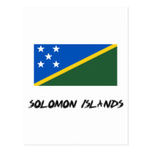 Solomon Island flagga Vykort