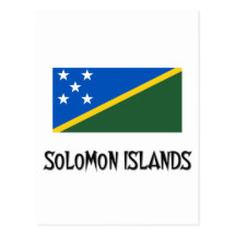 Solomon Island flagga Vykort