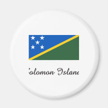 Solomon Island flaggadesign Kylskåpsnagnet