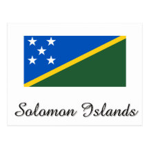 Solomon Island flaggadesign Vykort