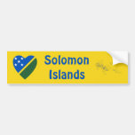 Solomon Island flaggahjärta + Kartabildekal
