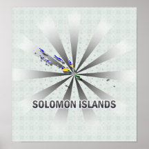 Solomon Island flaggakarta 2,0 Affisch