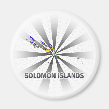 Solomon Island flaggakarta 2,0 Kylskåpsnagnet