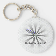 Solomon Island flaggakarta 2,0 Nyckel Ringar