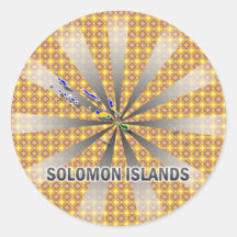 Solomon Island flaggakarta 2,0 Rund Klistermärke