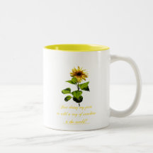 Solros i blå himmel mugg