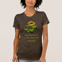 Solros i blå himmel t-shirt