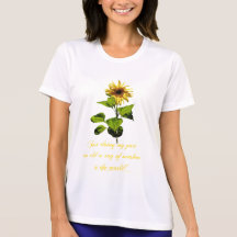 Solros i blå himmel t-shirts