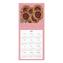 Solrosen ringer och calendar kortet rackkort