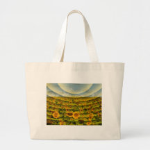 Solrosfält avbildar tote bag