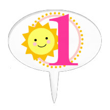 Solskentårtaplocka - 1st födelsedag cake topper