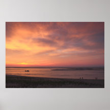 Soluppgång på fyrstranden, Chatham, uddtorsk Posters