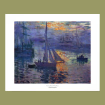 Soluppgång på havet vid Claude Monet impressionist affischer