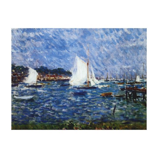 Sommar på Cowes Sträckta Kanvas Tryck