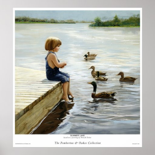 Sommar sjö posters