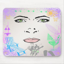 Sommarflicka Mousepad Mus Matta