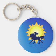 SommarTime häst Keychain Nyckel Ringar