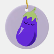 Sömnig babyaubergineprydnad juldekoration