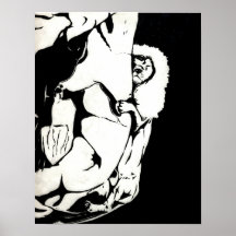 sömnigt lejont print