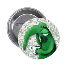 Sömnigt morgonkaffemonster nål