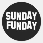 Söndag Funday klistermärken