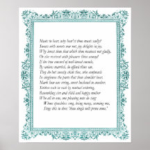 Sonett nr. 8 av William Shakespeare Affisch