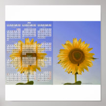 Sonnenblumen Kalender 2011 Plakatdruck