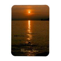 Sonnenuntergang Montreux Schweiz Flexi Magnet