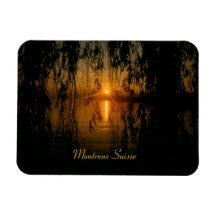 Sonnenuntergang Montreux Schweiz Flexi Magnet