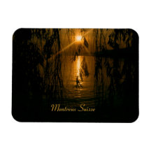 Sonnenuntergang Montreux Schweiz Flexi Magnet