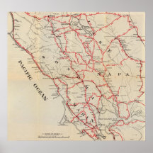 Sonoma, Marin, sjö och Napa län Posters