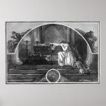 Sörjande president Lincoln Print