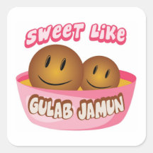 Söt lik Gulab Jamun klistermärke
