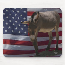 Söt lite åsna & USA flagga - kärlek av land Mus Matta