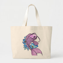 Söt lite Koi Tote Bag