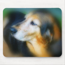 Söt lojal gammal hundmousepad mus matta
