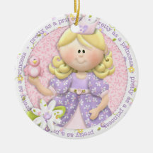 Söt som en princessfotoprydnad julgranskulor