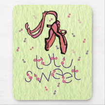 Söt tofflor Mousepad för Tutu Mus Matta