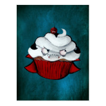 Söt vampyrmuffin vykort