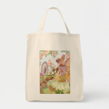 Söta feer - bred grund hänger lös tote bag