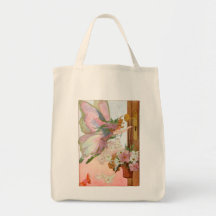 Söta feer - bred grund hänger lös tote bags