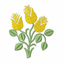 Söten broderade anpassadet blommar utslagsplatser