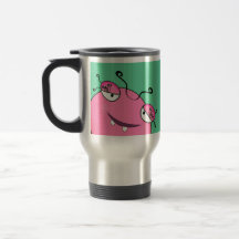 Sött kika flickaktigt monster kaffe kopp