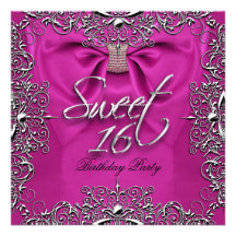 Sött party 16 för rosa elegant sweet sixteen unika inbjudningar